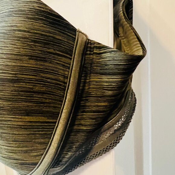 Victoria's Secret Uplift Semi/Demi Army Green/Black Mesh Size 38 DD Bra-Ajustabl - Picture 10 of 15
